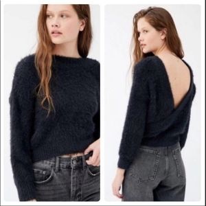 Urban Outfitters Elsa Black Fuzzy Sweater
